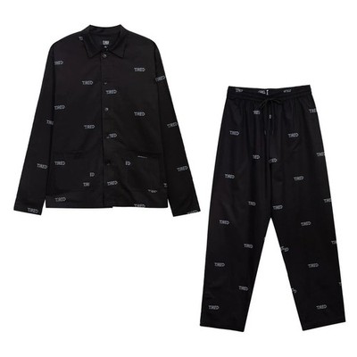 Müde Skateboards Skate Broken Bones Pyjama PJS Herren Baumwolle schwarz Medium