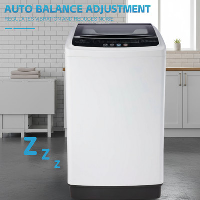 20Lbs Washing Machine Full-Automatic Portable Washer with Drain Pump 10 Programs