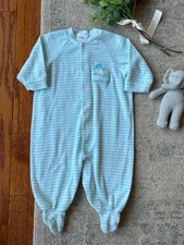 VINTAGE Carter  s Terrycloth Baby 6/9M Footie Sleeper Pajamas USA 80s