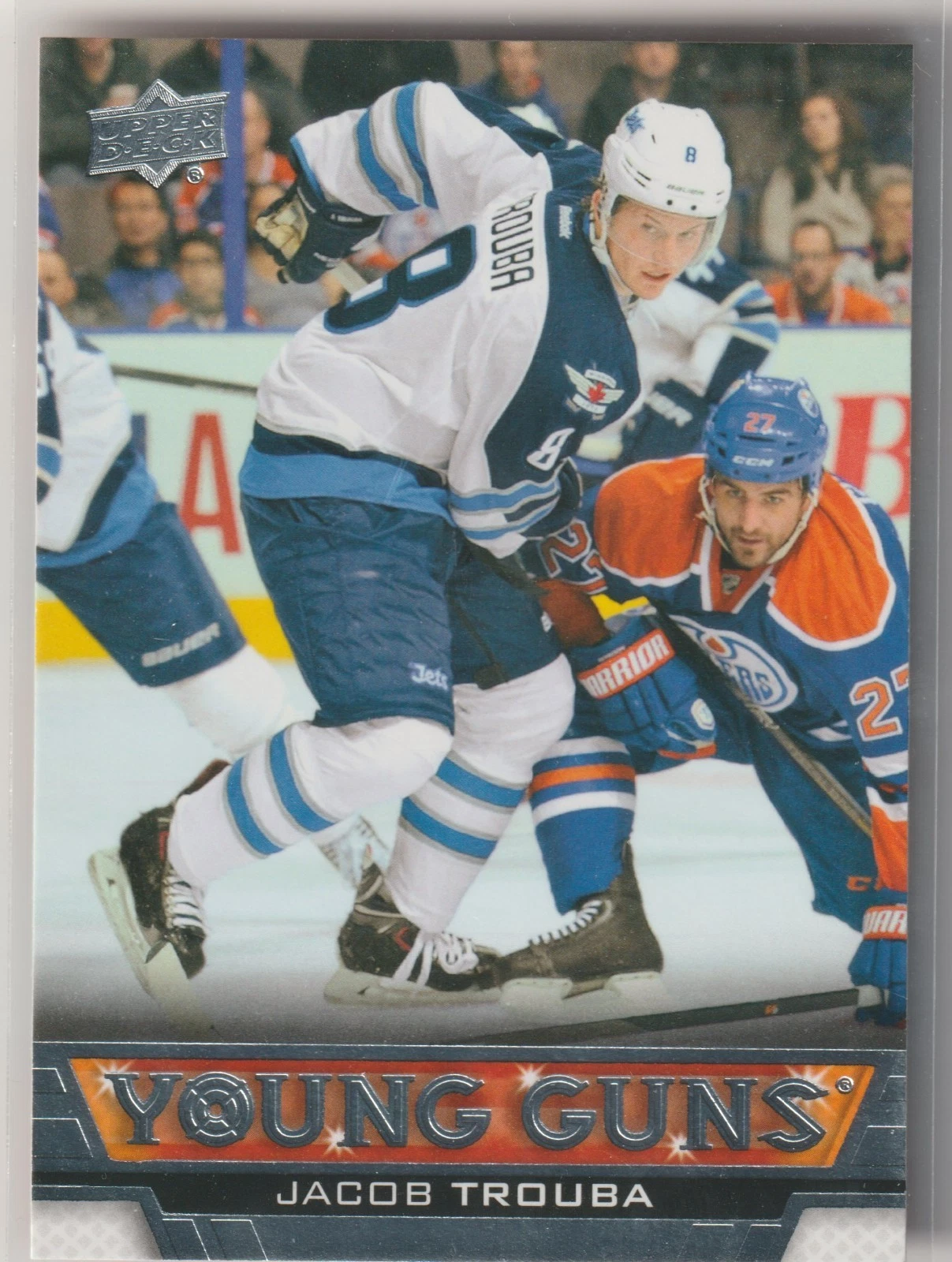 13-14 JACOB TROUBA RC UPPER DECK S1 YOUNG GUNS ROOKIE #237 JETS