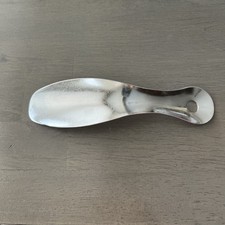 Vintage Long Handled Metal Shoe horn 7.5 inch