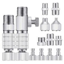 15 Pcs Airbrush Adapter Kit For Air Compressor Fitting Connector Set Rustproof