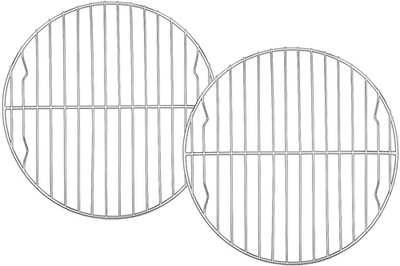 round Cooling Rack Set of 2, 9 Inch round Baking Steaming Roasting Rack Set Stai