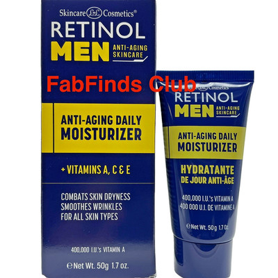 Skincare Cosmetics Mens Anti-aging Retinol Daily Moisturizer 1.7oz Sealed Boxed