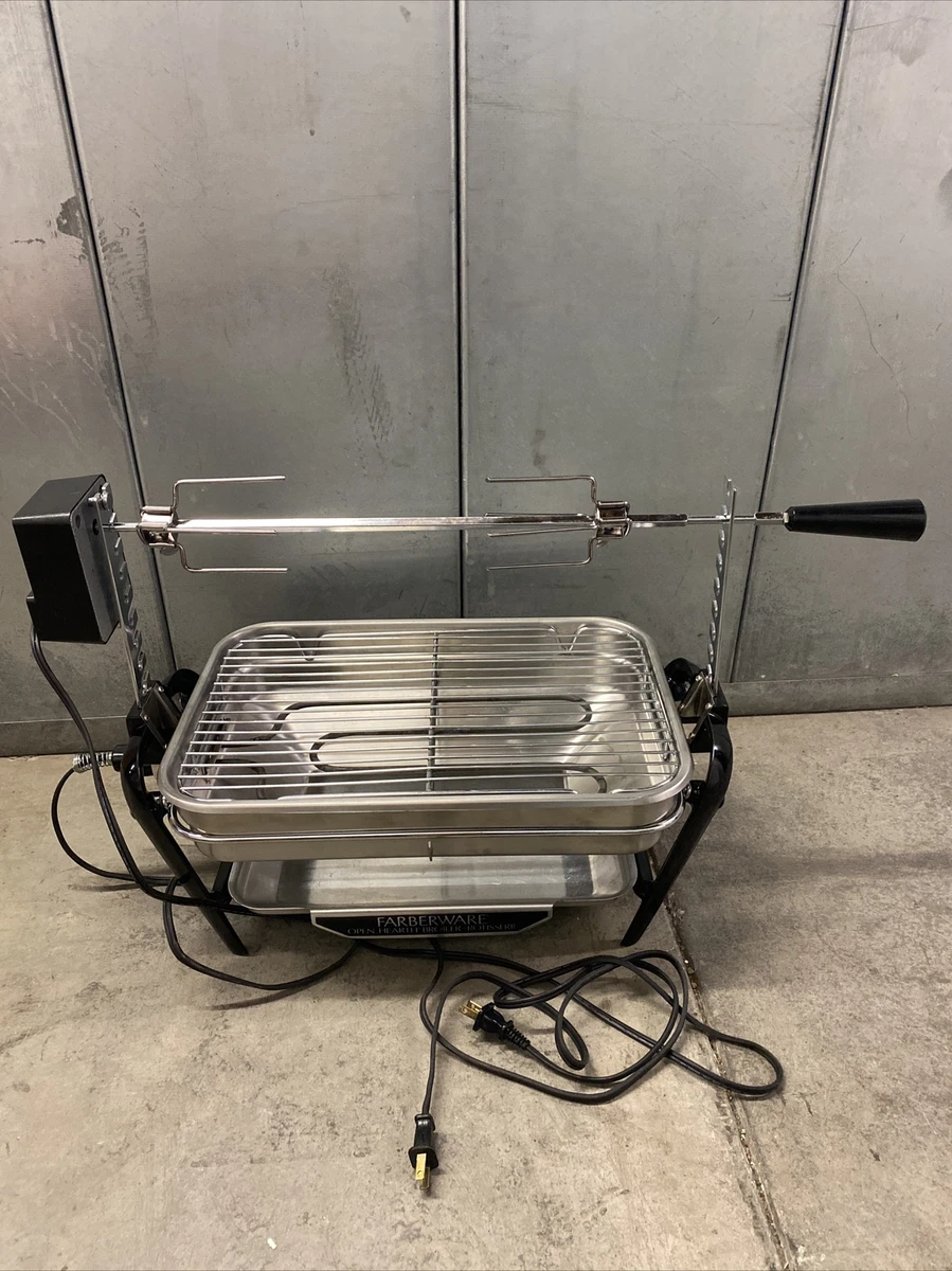 Farberware 455N Open Hearth Electric Broiler Rotisserie Barbecue Grill