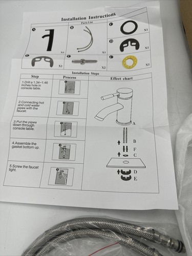 Wade Logan Beyo 14" Badezimmer Gefäß Waschbecken Hartglas Schüssel Wasserhahn Braun - Bild 7 von 12