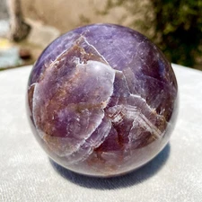 1.7LB Natural beautiful Dream Amethyst Quartz Crystal Sphere Ball Healing
