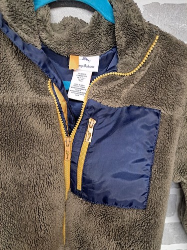 Tommy Bahamas Green Osito Fleece Full Zip Kids Winter Jacket Outdoor Size 7/8 - Picture 6 of 10