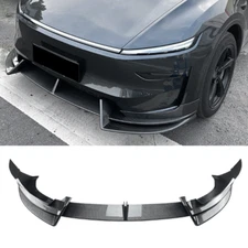 Carbon Fiber Style Front Bumper Spoiler Lip Splitter Kit For Tesla Model Y 2026+