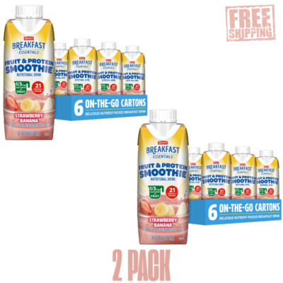 Carnation Breakfast Essentials Fruit & Protein Smoothie Nutritional Drink,