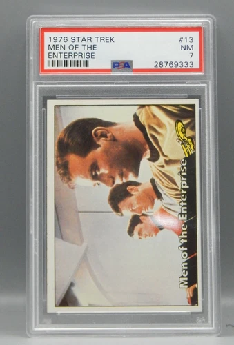 PSA 7 vintage 1976 Topps STAR TREK trading card #13 Dr. McCoy SCOTTY Capt. KIRK
