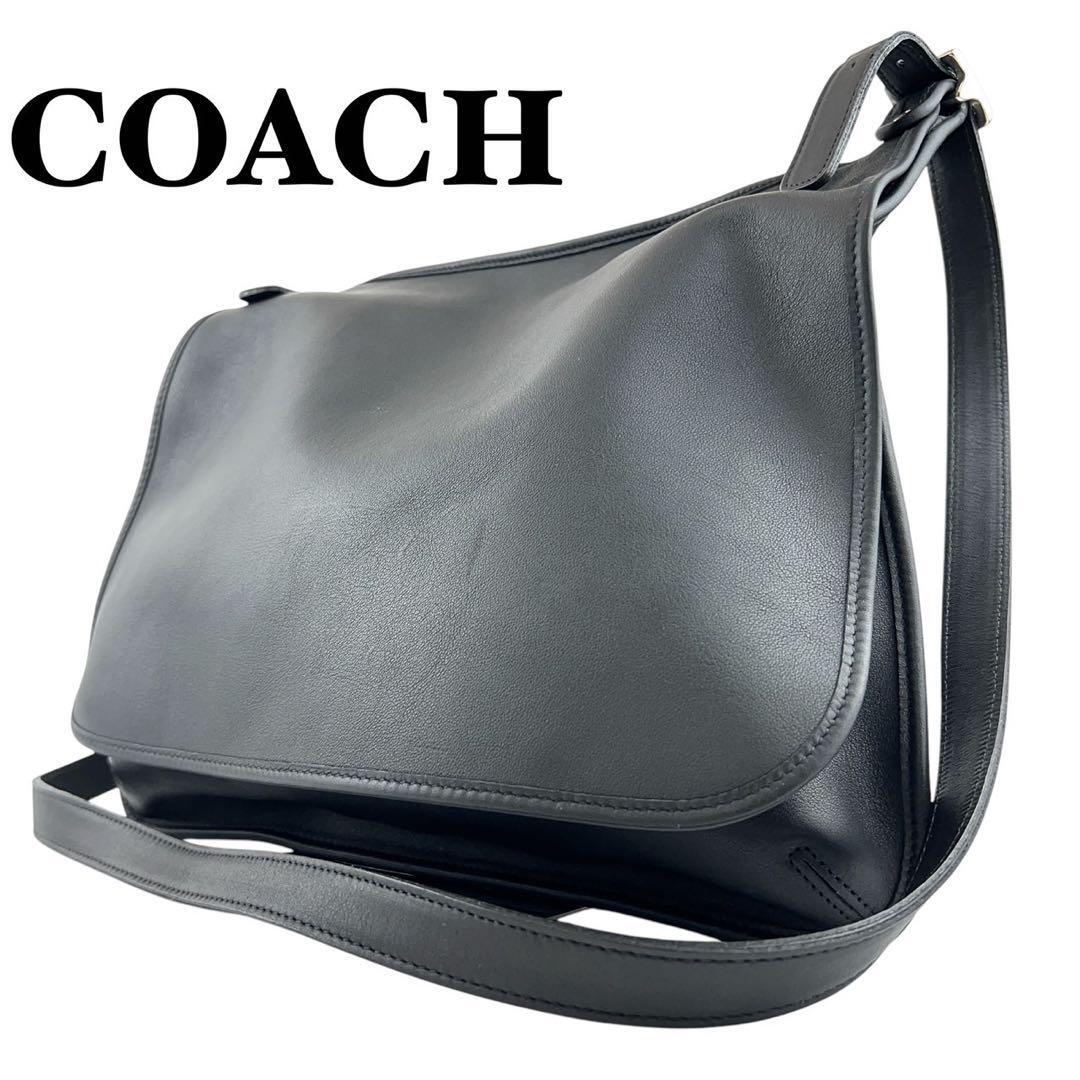Vintage Coach Slim Hippie Crossbody Bag in Black Leather 9134