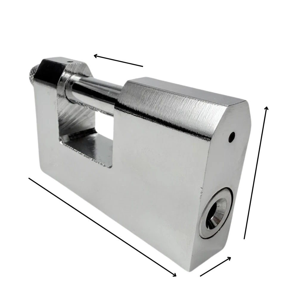 HEAVY DUTY ANTI RUST SHUTTER PADLOCK 50mm-94mm HIGH SECURITY SHACKLE LOCK 3 KEYS - Image 2 of 4