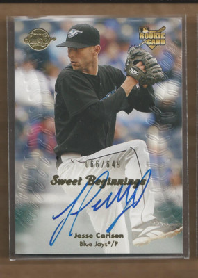 2008 Sweet Spot #130 Jesse Carlson Auto RC /649 - NM-MT