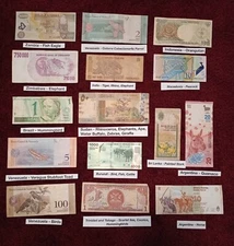 Lot of 15 Animal Kingdom Wildlife Banknotes Foreign Paper Money World Currency