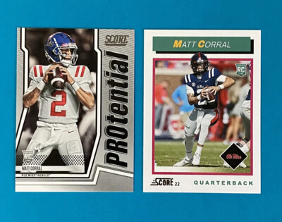 Matt Corral 2022 Score Rookie RC lot - Potential P-MC + TB2