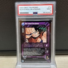 2004 DBGT SUPER SAIYAN GOKU OLD SCHOOL BEATDOWN TIN PROMO FOIL PSA 9 GOKU