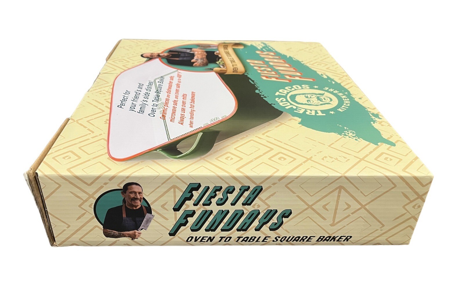 DANNY%27S+TREJO%27S+TACOS+Fiesta+Fundays+Ceramic+Square+Baker+Oven+to ...