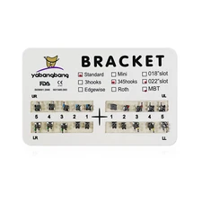100 Dental Orthodontic standard Bracket Braces MBT 022" Mesh base 345hooks -1