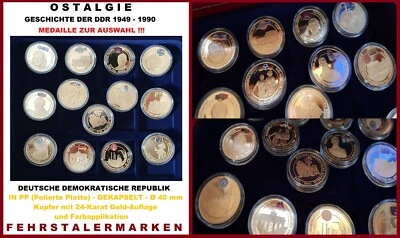 Auswahl OSTALGIE Sonderprägung " GESCHICHTE DER DDR" mit Farbapplikation - PP  - Bild 1 von 3