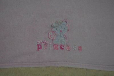 Nuby Daddy's Princess Kitty Cat Baby Blanket Pink White Tiara Crown Lovey