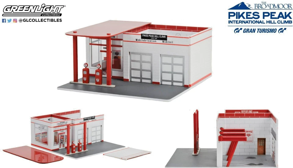GREENLIGHT 1:64 Mechanic's Corner Series 10 Vintage Gas Station Gran Turismo - Image 2 of 2