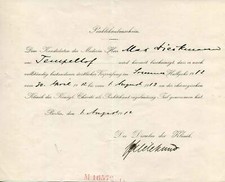 SURGEON August Hildebrandt autograph, document signed