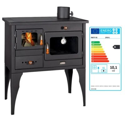 Cucina STUFA A LEGNA CUCINA FORNO CAMINETTO GHISA TOP Prity 1P34L10kW
