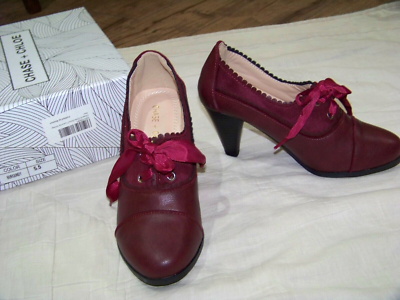Women's Chase & Chloe Shoes - Dora-7...Burgundy - Size 5.5 / 6 - New in Box  | eBay