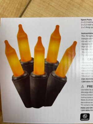 WAY TO CELEBRATE HALLOWEEN 70-COUNT INDOOR/OUTDOOR MINI LIGHTS *CHOOSE COLOR