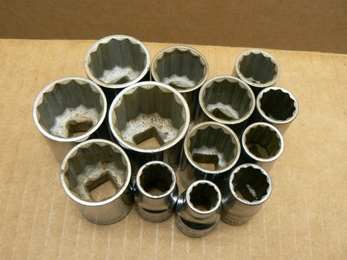 craftsman 1/2 drive 12pt shallow sockets 7/16 to 1-1/8 13pc - Picture 9 of 10