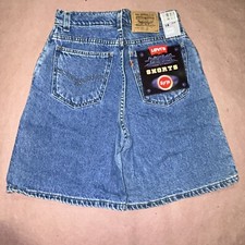 Vintage 1990  s Levis Girls Denim Shorts, Deadstock NWT, Size 16