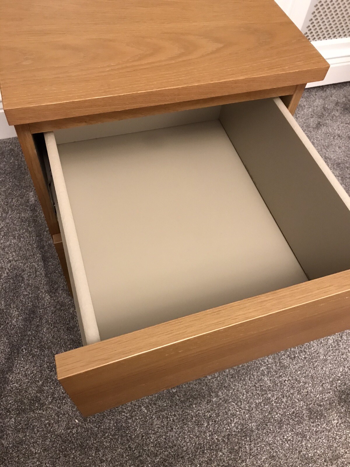 IKEA MALM Bedside Table Two Drawer Oak Effect eBay