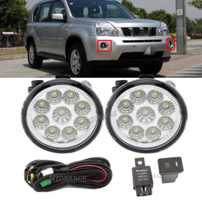 LED Fog Light Lamps Wiring Kits For Nissan Xtrail X-Trail T31 2007~2014 Infiniti