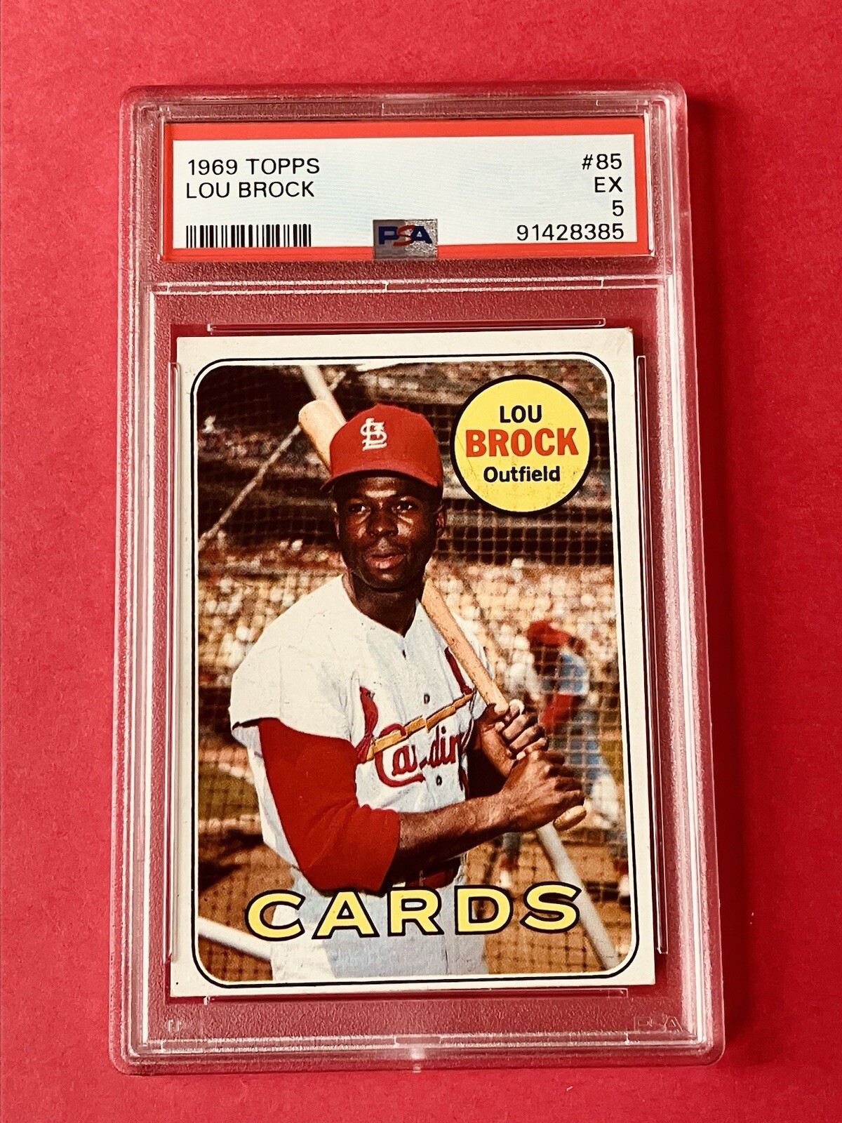 1969 Topps #85 Lou Brock Cardinals PSA 5