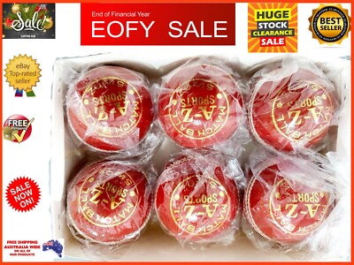 New Hard Cricket Ball Bat Friendly 6 x 156 gm Pure LEATHER 4 Piece High Quality
