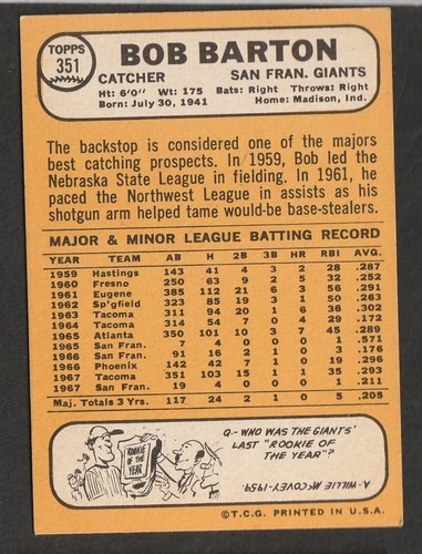 1968 Topps Baseball Cards Scegli una carta a scelta 295-660 EX X-MT 1/25 Set Break - Foto 105 di 490