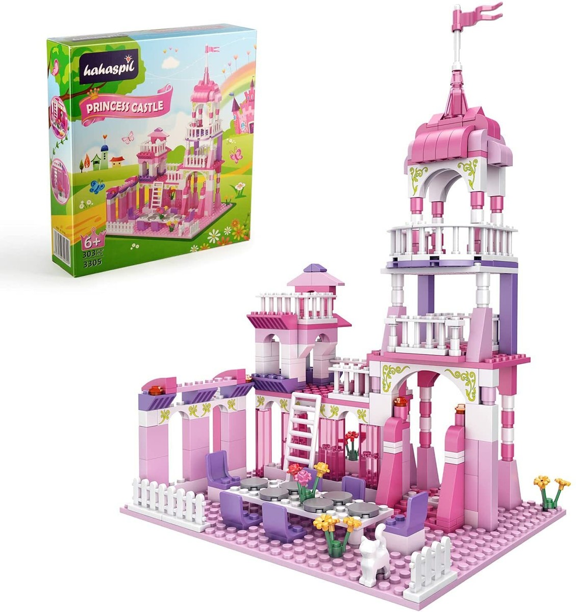 Princess Castle Building Set for Girls 6-12, STEM Pink Palace