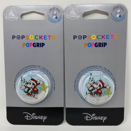 NEW Disney Parks Mickey Mouse Christmas Snow Globe PopGrip PopSockets - Picture 6 of 9