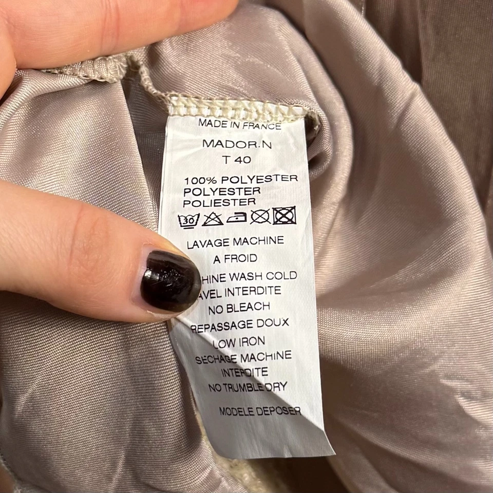 Vestido Morgan De Toi Vintage Mini Cordones Francia Beige Talla 40 Foto 4 de 4