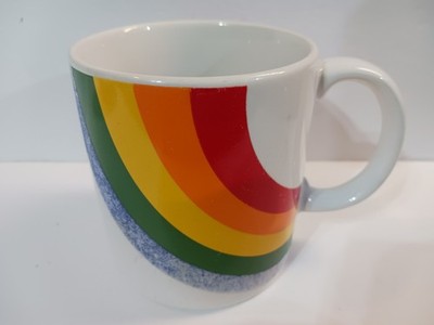 Vintage Rainbow Coffee Mug Cup 1984 F.T.D.A. F/SH