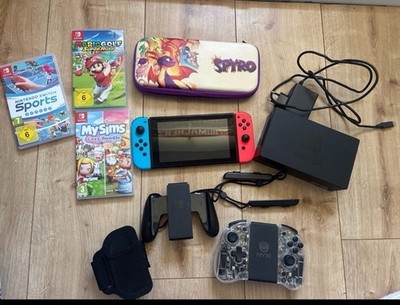 Nintendo Switch mit 4 Spielen und Zubehörpaket