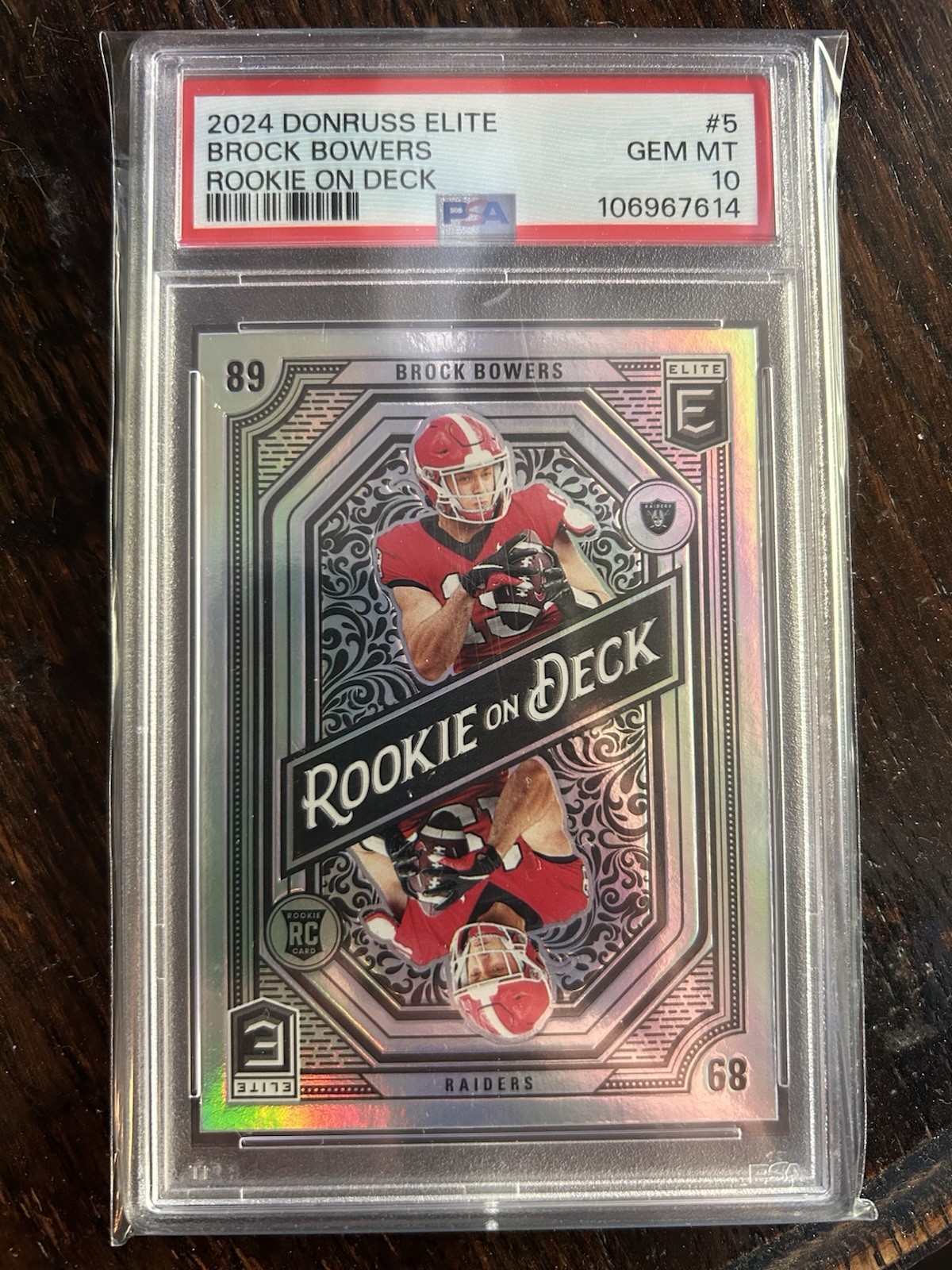 BROCK BOWERS 2024 Panini Donruss Elite RC Rookie on Deck / PSA 10 💎🔥