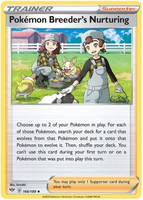 Pokemon Breeder's Nurturing - 166/189 - Uncommon - Near Mint