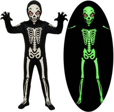 Skeleton Costume Kids Glow Dark Halloween Costumes Kids Dress Up