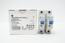 Box Of 2 Allen Bradley 1492-SPM1C100 Miniature Circuit Breaker 1p 10a 277v-ac
