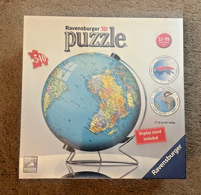 Ravensburger 3D Globe Puzzle 540 Pieces with Stand New
