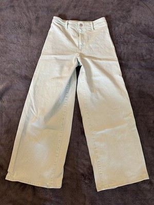 Universal Thread Women s High-Rise Wide-Leg Jeans Light Wash Green Size 4