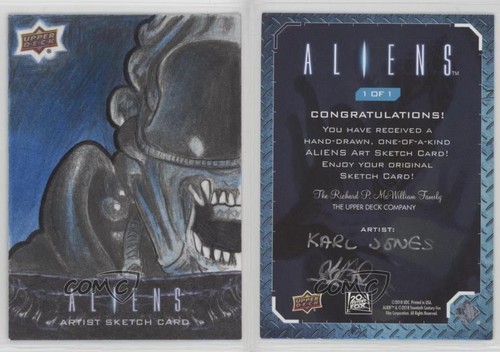 Película 2018 Upper Deck Aliens 1/1 Karl Jones #SKT boceto automático p1l - Imagen 3 de 3