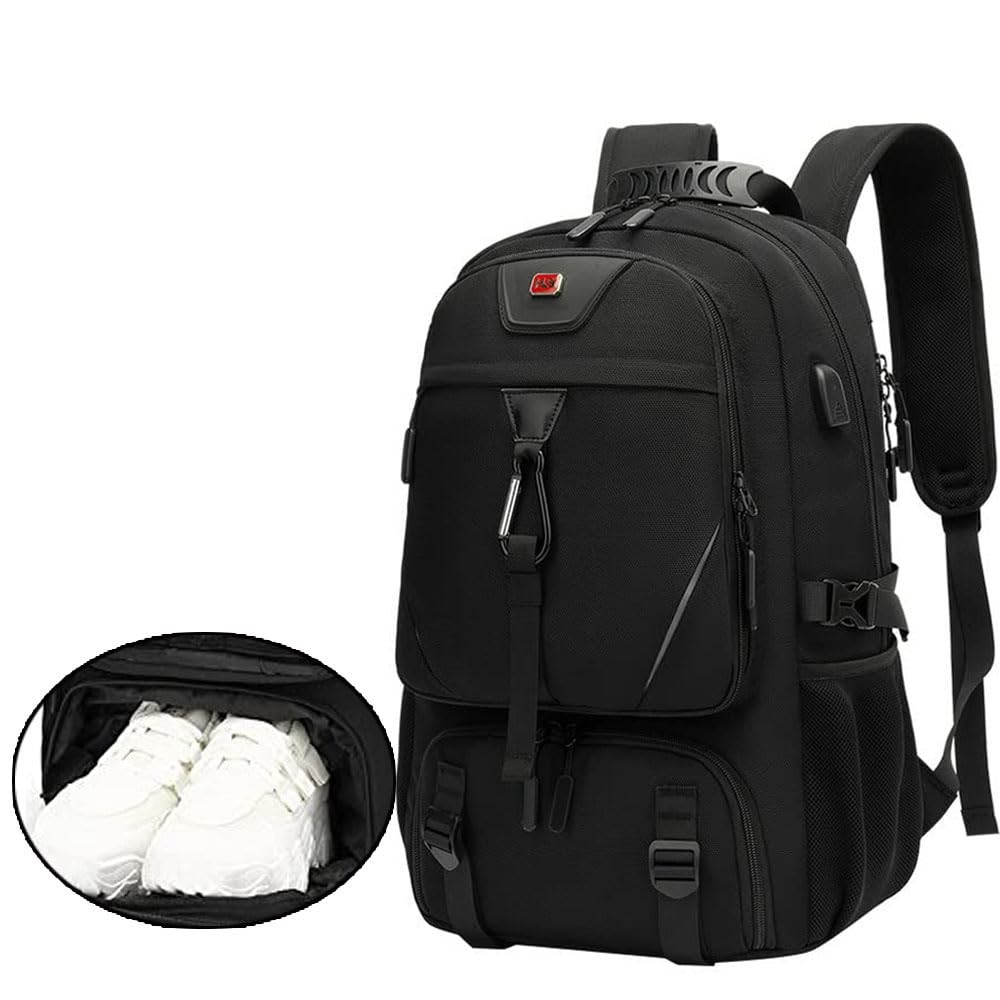 Large Travel Backpack with Shoe Compartment, Carry On Backpacks for Men, Lapt...